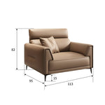 高品質パイン材使用!贅沢シリコンフィル&グースダウンクッション ソファー - 合成皮革仕上げ hzh-1352