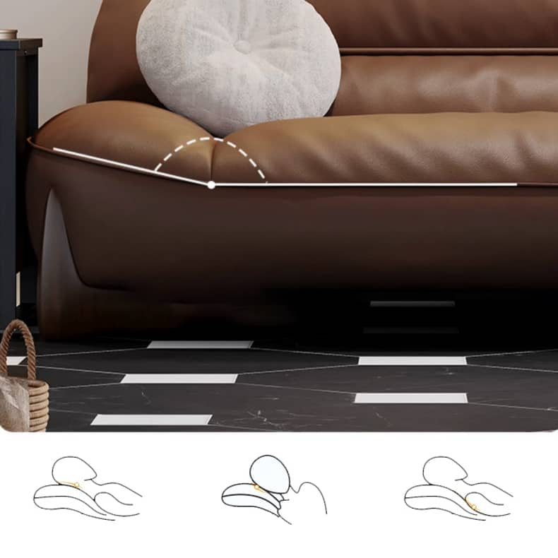 【高級素材使用】パイン&オークフレームの快適ソファー - ホワイトグースダウン&ラテックス使用、シリコンフィル&合成皮革カバー hzh-1364