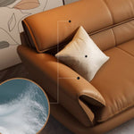 高品質パイン材使用 ラテックス&シリコンフィル詰め 合成皮革ソファー hzh-1373