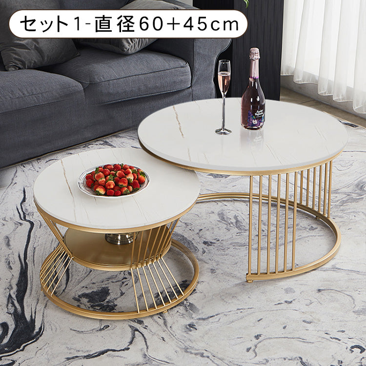 北欧風ラウンドセラミック天板コーヒーテーブルリビング軽奢オフィス用 hzmty-5490