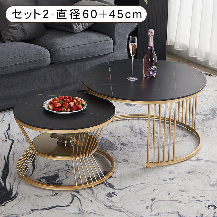 北欧風ラウンドセラミック天板コーヒーテーブルリビング軽奢オフィス用 hzmty-5490