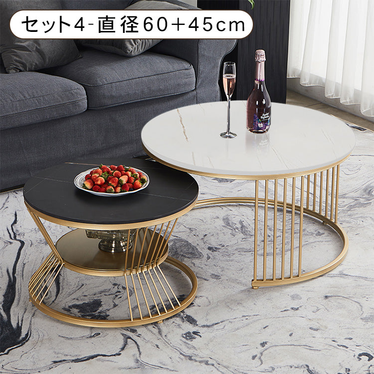 北欧風ラウンドセラミック天板コーヒーテーブルリビング軽奢オフィス用 hzmty-5490