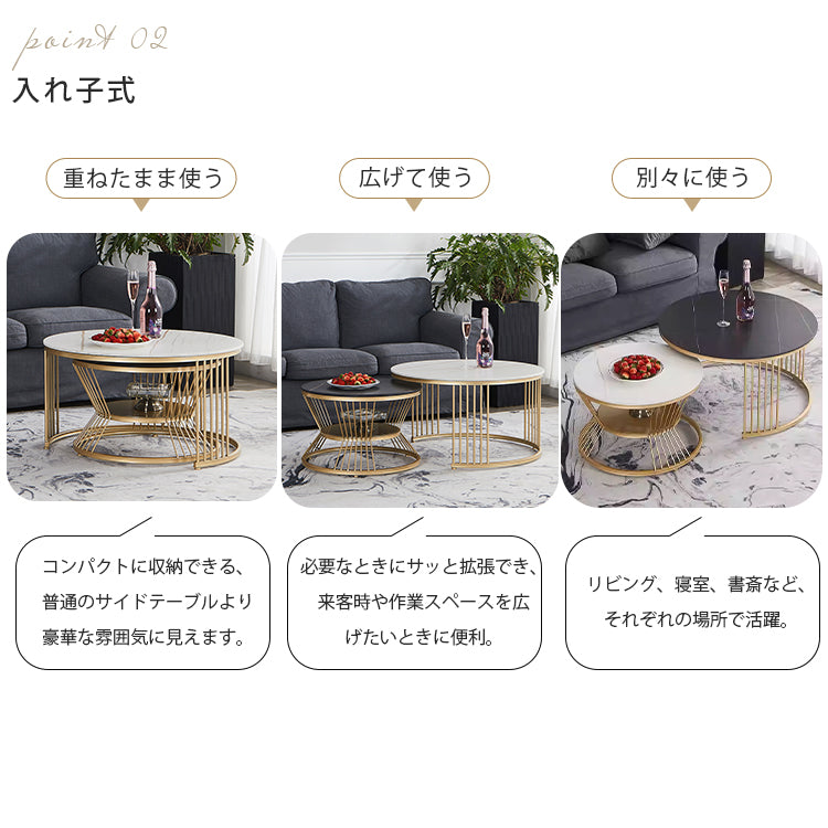 北欧風ラウンドセラミック天板コーヒーテーブルリビング軽奢オフィス用 hzmty-5490