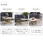 北欧風ラウンドセラミック天板コーヒーテーブルリビング軽奢オフィス用 hzmty-5490