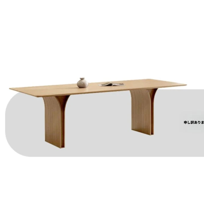 アッシュ材のモダンテーブル - シンプルで洗練されたデザイン、ダイニングやオフィスに最適! hzmzw-3149