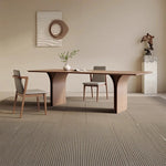 アッシュ材のモダンテーブル - シンプルで洗練されたデザイン、ダイニングやオフィスに最適! hzmzw-3149