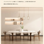 アッシュ材×セラミック製モダンテーブル - エレガントなダイニングスペースを演出するおしゃれな家具 hzmzw-3150