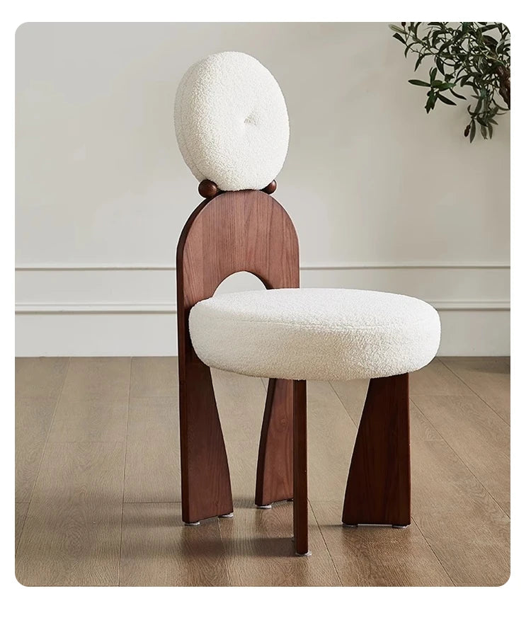 モダンアッシュ材シープボアチェア|シンプルでスタイリッシュなデザイン【優雅なインテリアに最適】 hzmzw-3152