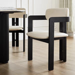 シンプルモダンアッシュ材チェア|合皮クッション付き|スタイリッシュなダイニング家具 hzmzw-3153