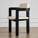 シンプルモダンアッシュ材チェア|合皮クッション付き|スタイリッシュなダイニング家具 hzmzw-3153