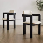 シンプルモダンアッシュ材チェア|合皮クッション付き|スタイリッシュなダイニング家具 hzmzw-3153