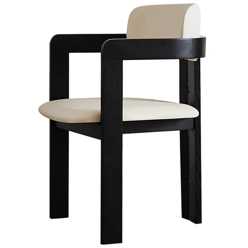 シンプルモダンアッシュ材チェア|合皮クッション付き|スタイリッシュなダイニング家具 hzmzw-3153