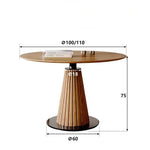 無垢材製の丸テーブル|モダンデザインでシンプルな食卓を演出 | ナチュラルインテリアに最適 hzmzw-3154