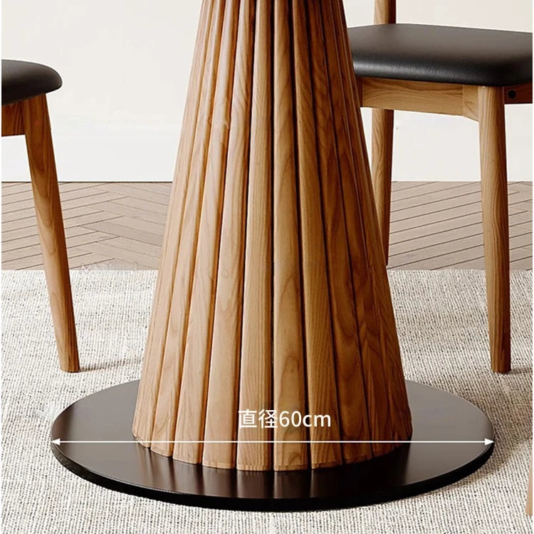 無垢材製の丸テーブル|モダンデザインでシンプルな食卓を演出 | ナチュラルインテリアに最適 hzmzw-3154