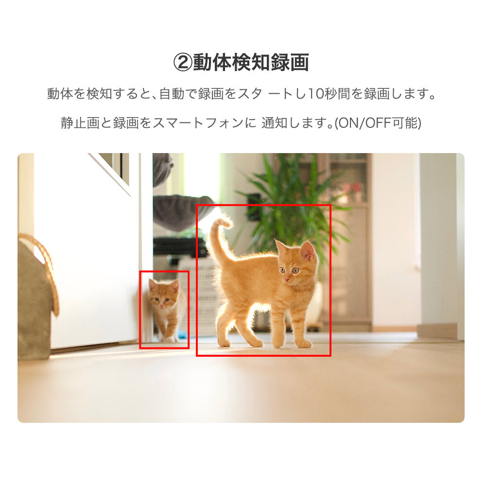 200万画素ワイヤレス防犯カメラ自動追跡双方向音声通信機能搭載 R7