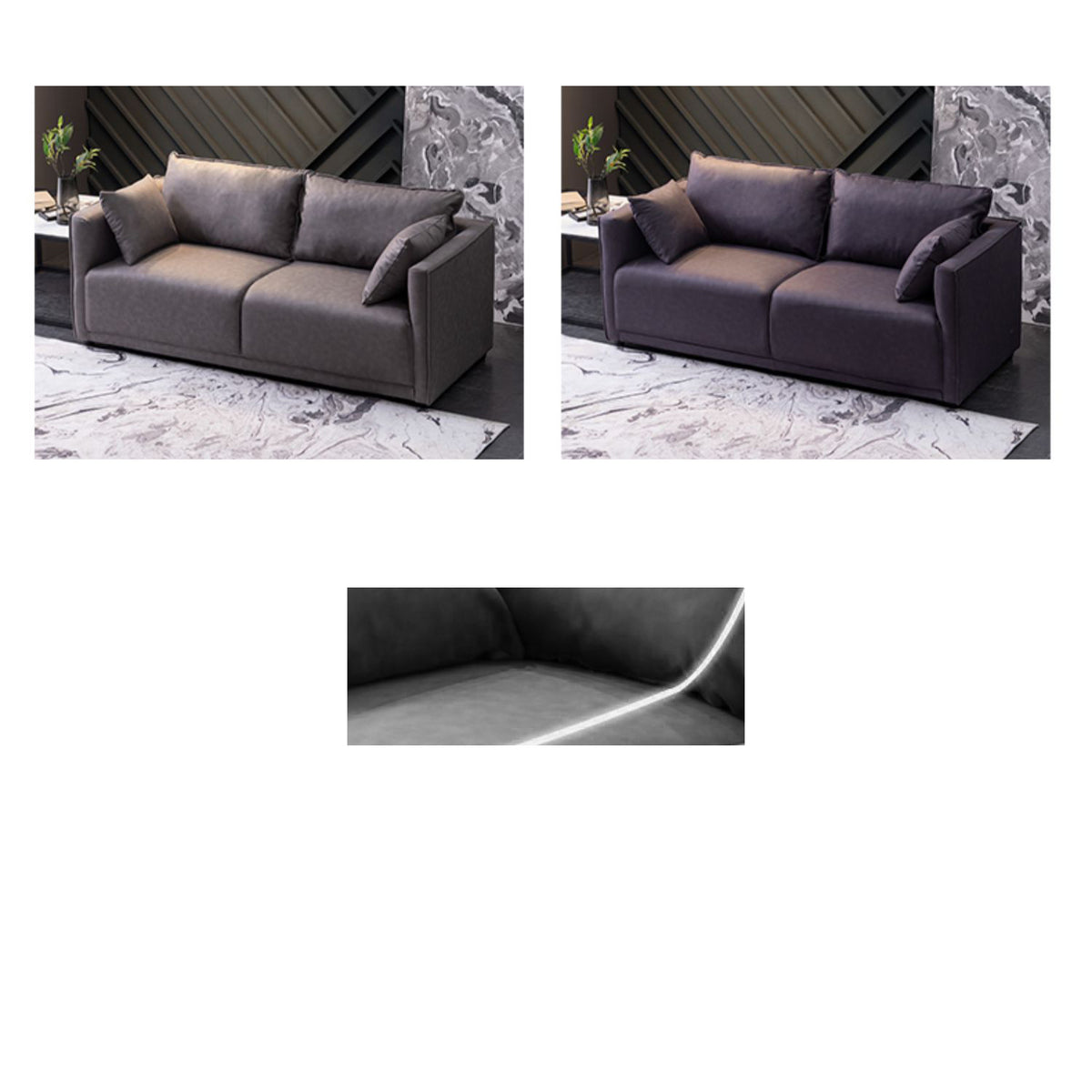 【高品質】松 木 枠 エアレザー 綿 ソファー - モダンデザイン?快適な座り心地! ja-18