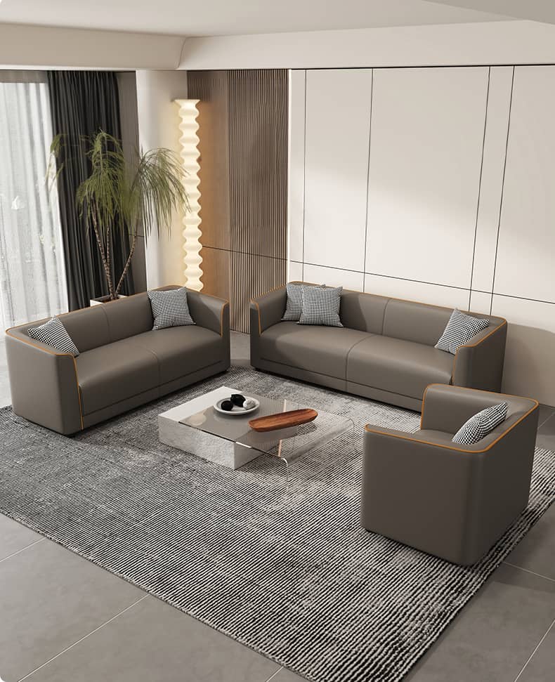 高級ソファー|松木フレーム?エアレザー?コットン?合皮の優れた素材を使用 ja-21