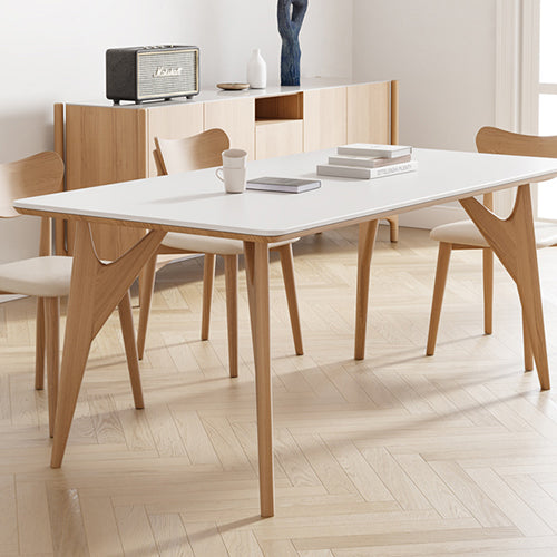 セラミック&アッシュ材 高耐久テーブル - 洗練された多層板デザイン jh-060