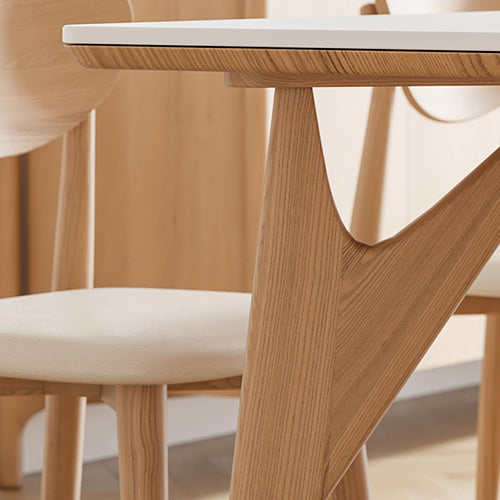 セラミック&アッシュ材 高耐久テーブル - 洗練された多層板デザイン jh-060