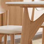 セラミック&アッシュ材 高耐久テーブル - 洗練された多層板デザイン jh-060