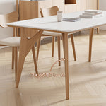 セラミック&アッシュ材 高耐久テーブル - 洗練された多層板デザイン jh-060