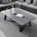 センターテーブル グレー ホワイト セラミック スチール jl-03-table