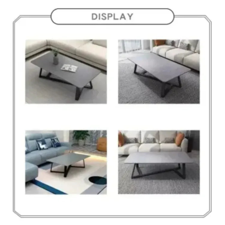 センターテーブル グレー ホワイト セラミック スチール jl-03-table