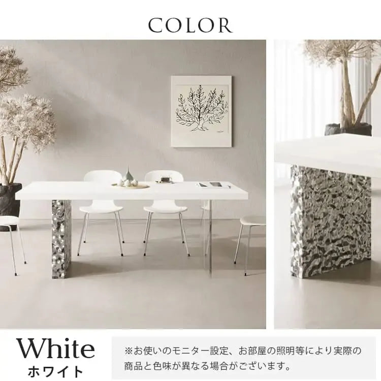 テーブル ホワイト セラミック ステンレス アクリル jrjj-6185xg-table