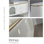 テレビ台 ホワイト セラミック スチール モールガラス jrjj-7011