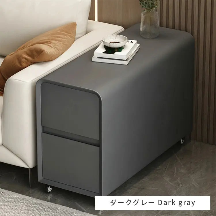 リビングサイドキャビネット可動式クリーム風スリムデザインモダンミニサイドテーブル yk-b2