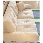 クリーム系デザイン ソファーベッド 折りたたみ式|リビング・書斎対応 多機能 省スペース jy-0203-34