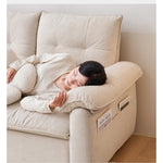 クリーム系デザイン ソファーベッド 折りたたみ式|リビング・書斎対応 多機能 省スペース jy-0203-34