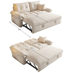 クリーム系デザイン ソファーベッド 折りたたみ式|リビング・書斎対応 多機能 省スペース jy-0203-34