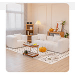 モダンデザイン!松材フレームとシープボア生地が融合した快適な合皮綿ソファー jy-112