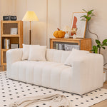 モダンデザイン!松材フレームとシープボア生地が融合した快適な合皮綿ソファー jy-112