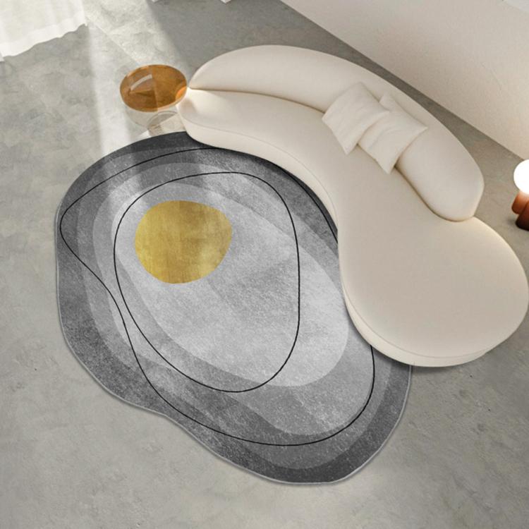 カラフル 不規則デザイン 変形ラグ 楕円形ラグマット リビング カーペット 寝室 軽奢風 おしゃれ jydxw-18