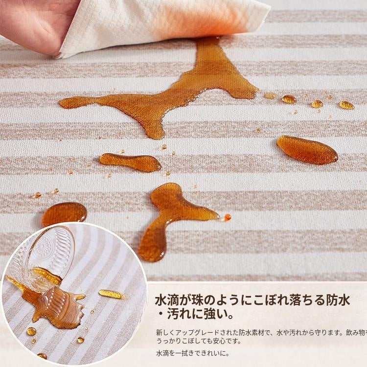 キュートクリーム風 ラグマット カーペット リビング 寝室 高級感 おしゃれ マット 拭くだけ簡単 洗濯不要 お手入れ簡単jzq-01