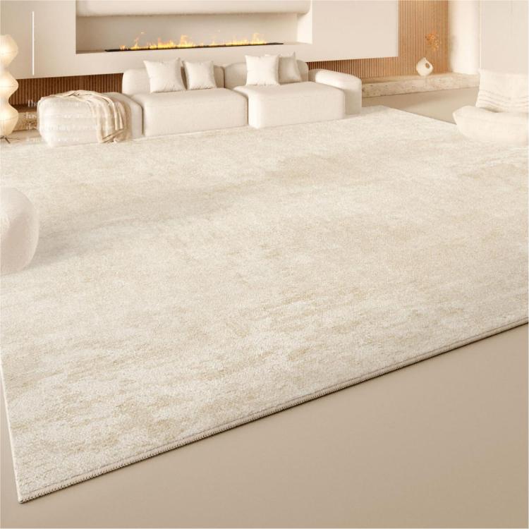 キュートクリーム風 リビングラグ ラグマット 高級感 フェイクカシミヤ調 カーペット 防水 防汚 拭くだけ簡単 洗濯不要 お手入れ簡単 kbf-02
