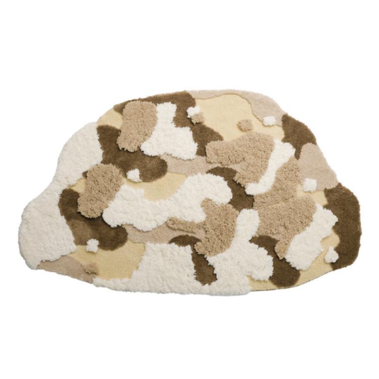 キュートクリーム風 カラフルデザイン ラグマット リビング 寝室 厚手シャギーラグ 立体デザイン 不規則ラグ おしゃれ klm-11