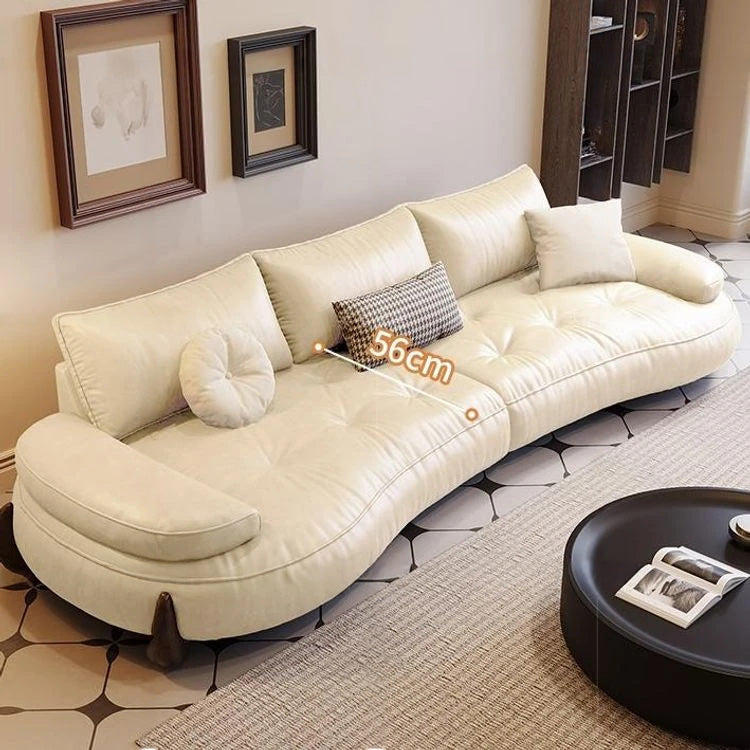 ソファ おしゃれ 合皮 オットマン 単品 1人掛け 幅123cm 2人掛け 幅170 190 220 250 280 310 340cm ライトブラウン ベージュ 大型 カウチ対応 モダン リビングソファ hly-3033