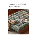 ヴィンテージ風 ボタニカル柄 ソファベッド 折りたたみ 2WAY 多機能ソファ 布張り プリントソファ 一人掛け おしゃれ mbs-0409-77