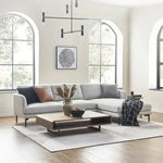 ソファー ライトグレー パイン ファブリック mr-164