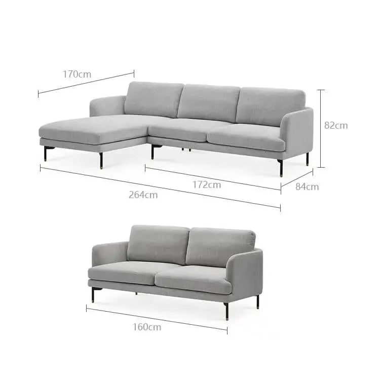 ソファー ライトグレー パイン ファブリック mr-164