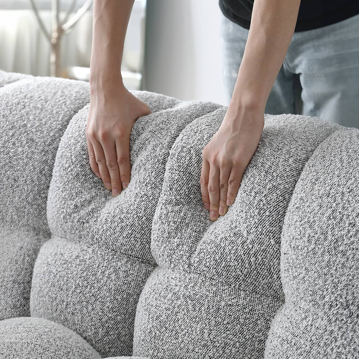 【快適ソファー】パイン材&高品質アクリル製ソファ - おしゃれで長持ち my-344