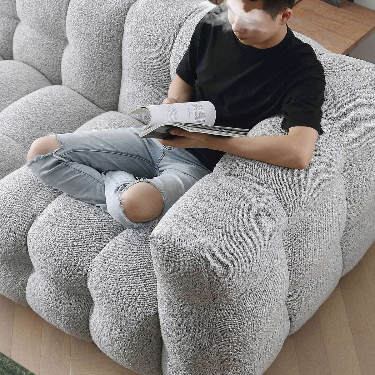 【快適ソファー】パイン材&高品質アクリル製ソファ - おしゃれで長持ち my-344