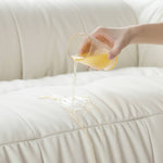 【高級感あふれる】パイン材フレーム&合皮ソファー - 極上の真綿クッション付き my-355