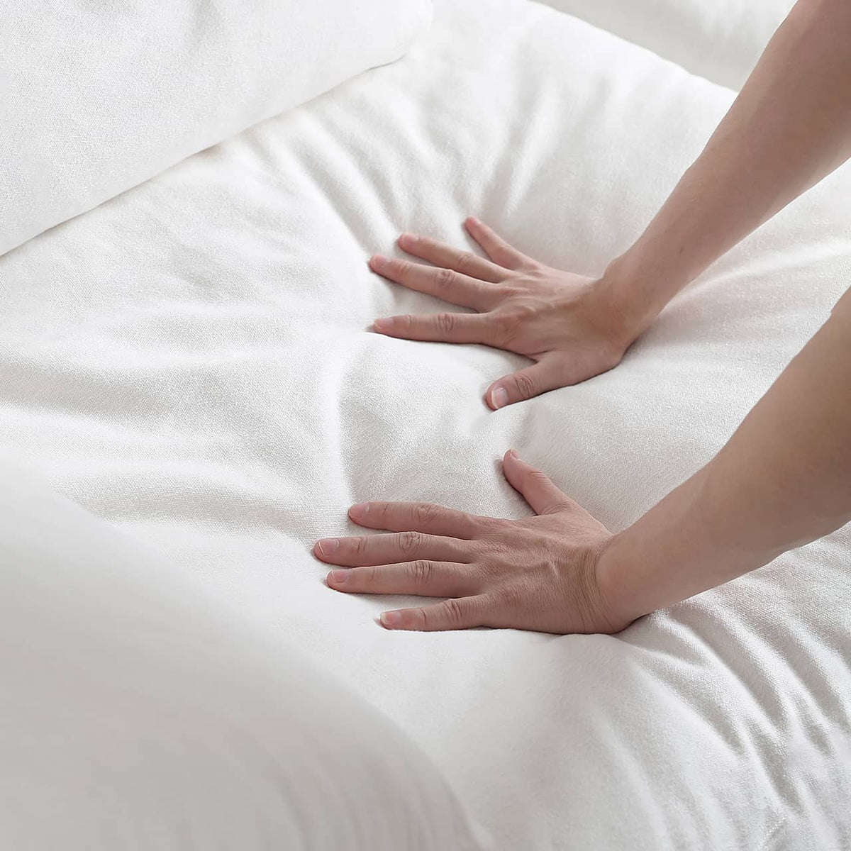 天然パイン材使用 高品質ダウン&綿麻ミックス ソファー my-357