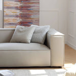 高級感溢れるパイン材合皮ダウンクッションソファー - インテリアを格上げする贅沢な寛ぎ空間 my-358