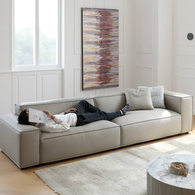 高級感溢れるパイン材合皮ダウンクッションソファー - インテリアを格上げする贅沢な寛ぎ空間 my-358