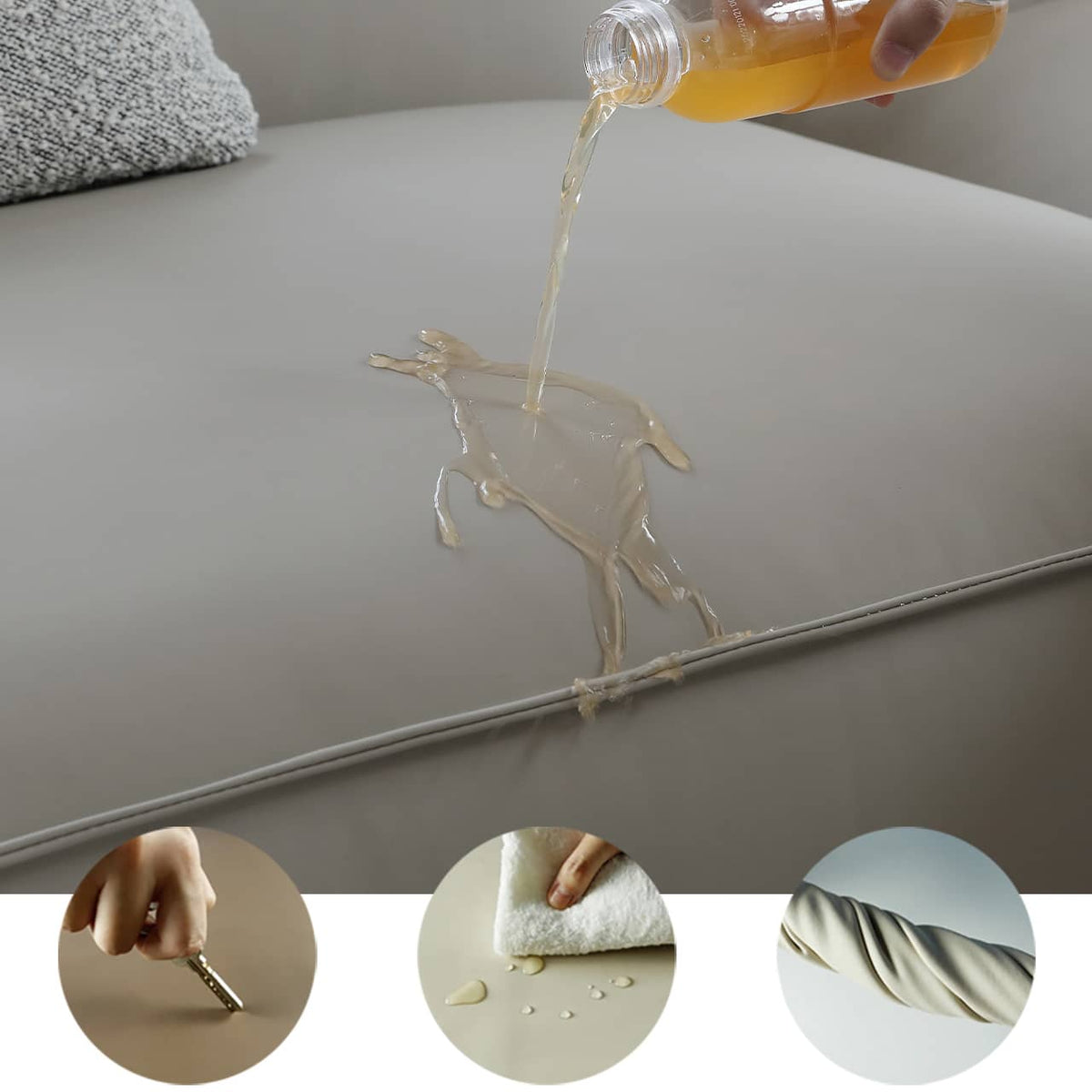 高級感溢れるパイン材合皮ダウンクッションソファー - インテリアを格上げする贅沢な寛ぎ空間 my-358